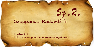 Szappanos Radován névjegykártya